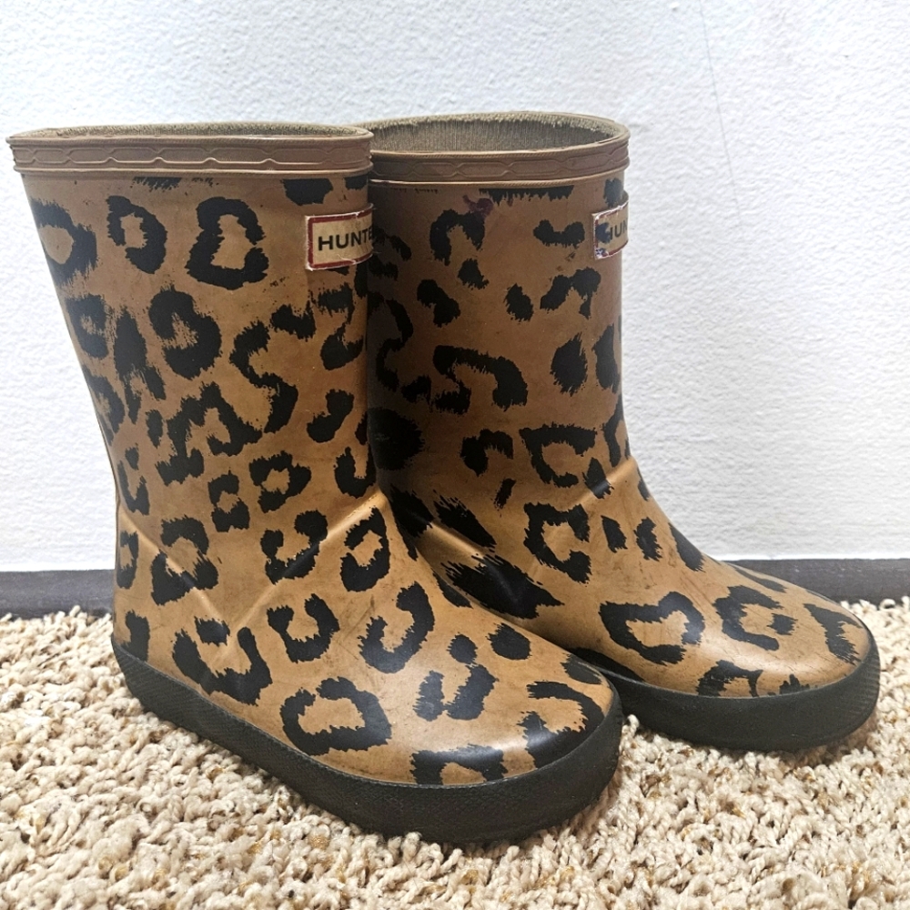 Cheetah toddler Hunter Rain boots 9c